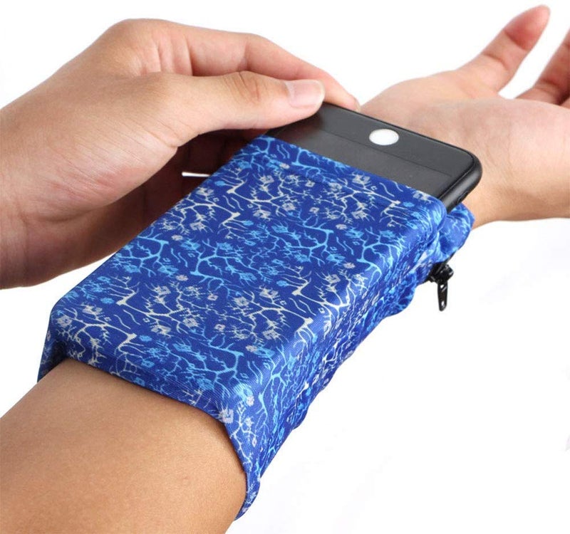 Linwnil Pocket Wrist Wallet Cell Phone Holder, Ankle Wallet, Sweat Bands, Armband, Hidden Pouch, Wristlet for Travel, Running Pouch for Your Accessories - Image 1